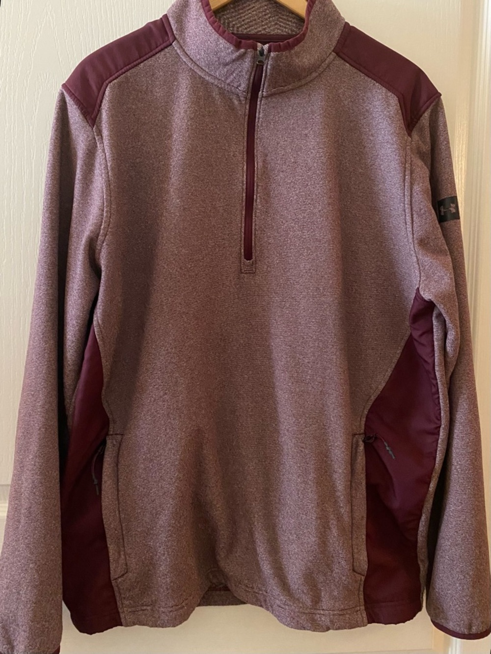 UNDER ARMOUR Men’s Coldgear 1/4 zip Sweatshirt in Purple - XL